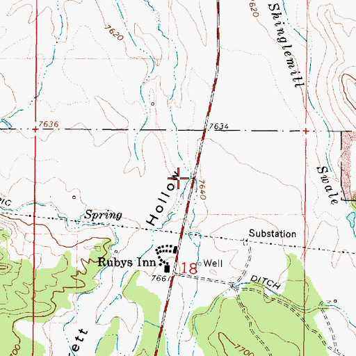 Topographic Map of Syrett Hollow, UT