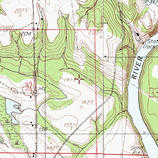 Topographic Map of New Everdale, AL