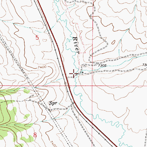 Topographic Map of Tabbyune Creek, UT