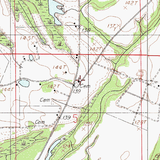 Topographic Map of New Everdale Church, AL