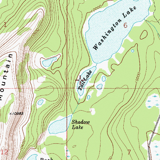 Topographic Map of Tail Lake, UT
