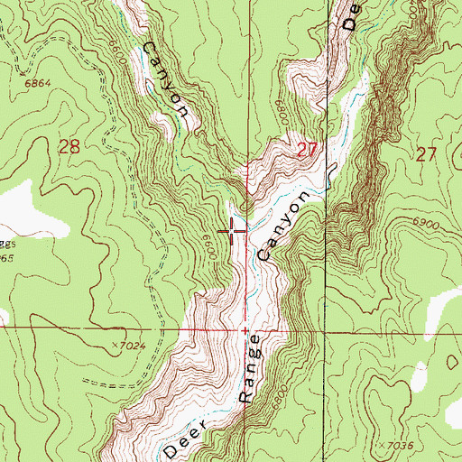 Topographic Map of Tank Canyon, UT