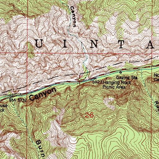 Topographic Map of Tank Canyon, UT