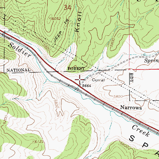 Topographic Map of Tank Hollow, UT