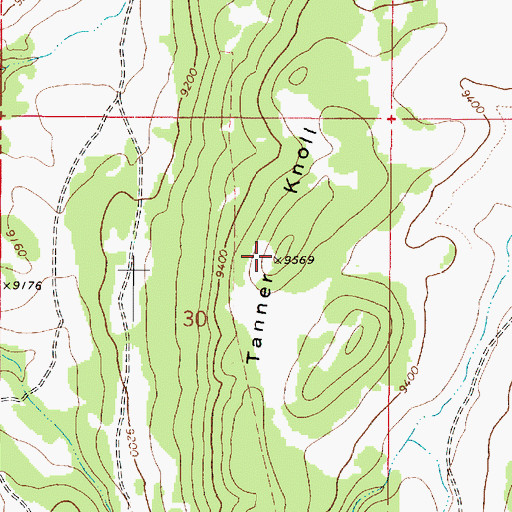 Topographic Map of Tanner Knoll, UT