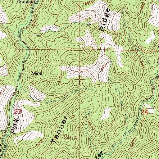 Topographic Map of Tanner Ridge, UT