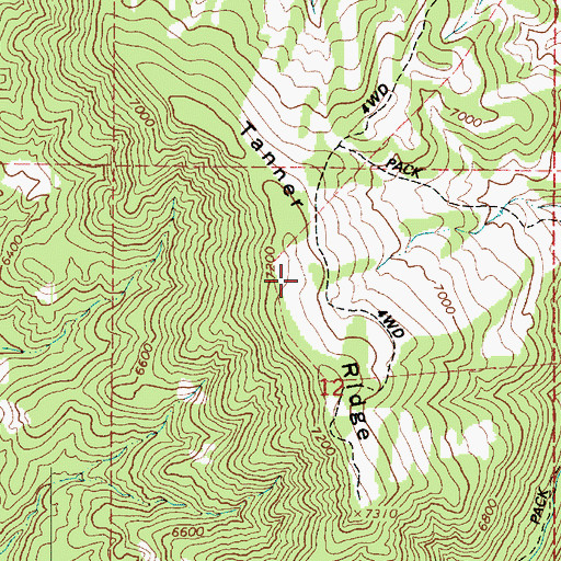 Topographic Map of Tanner Ridge, UT