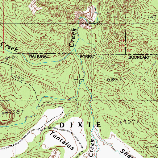 Topographic Map of Tantalus Creek, UT