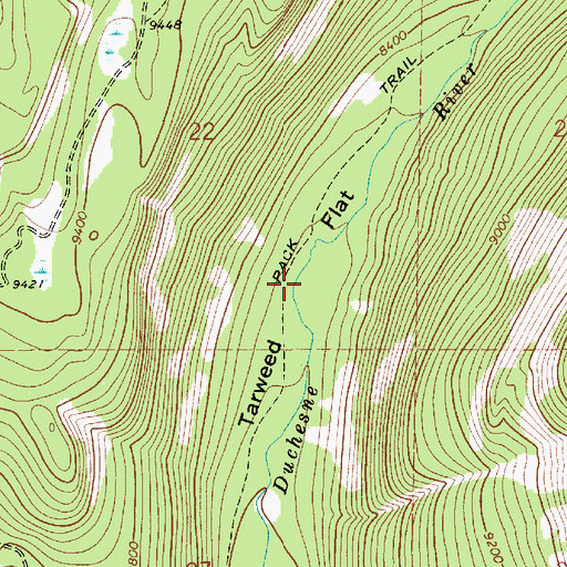 Topographic Map of Tarwood Flat, UT