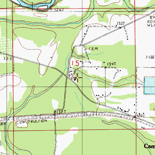 Topographic Map of New Morning Star Church, AL