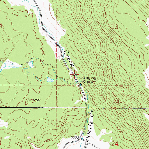 Topographic Map of Tasha Creek, UT