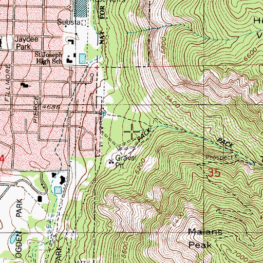 Topographic Map of Taylor Canyon, UT