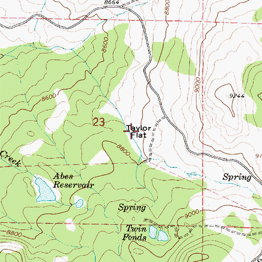 Topographic Map of Taylor Flat, UT