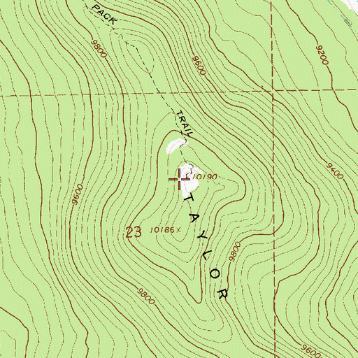 Topographic Map of Taylor Mountain, UT