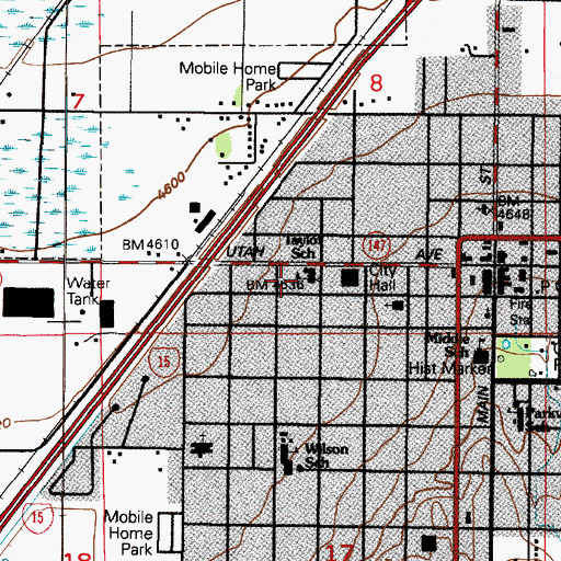 Topographic Map of Taylor Elementary School, UT