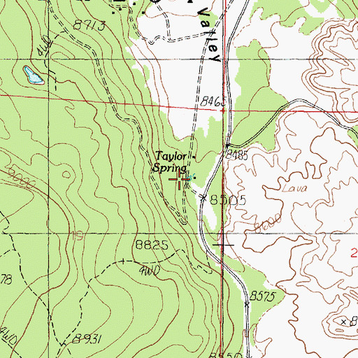 Topographic Map of Taylor Spring, UT