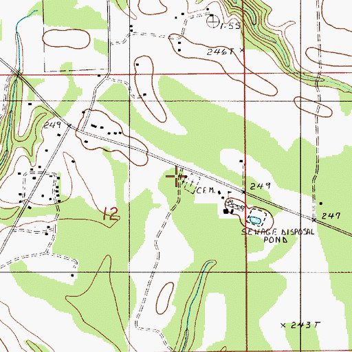 Topographic Map of New Shiloh Church, AL