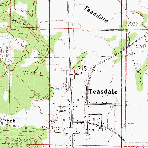 Topographic Map of Teasdale Cemetery, UT