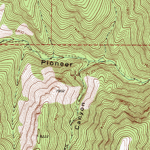 Topographic Map of Teeples Canyon, UT