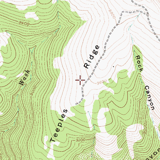 Topographic Map of Teeples Ridge, UT