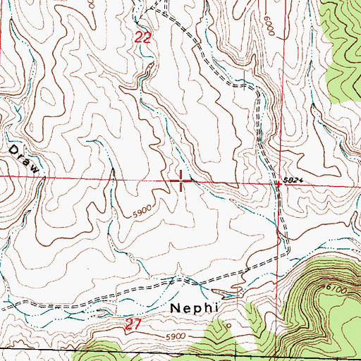 Topographic Map of Telegraph Draw, UT