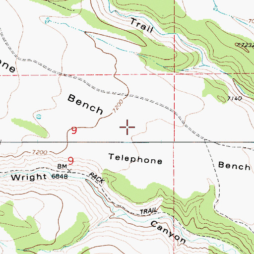 Topographic Map of Telephone Bench, UT