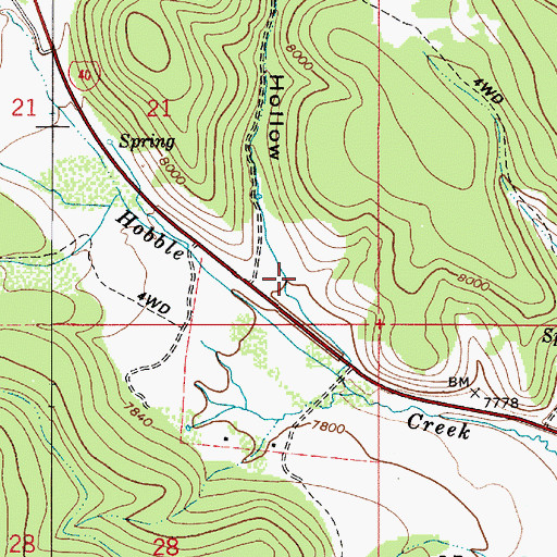 Topographic Map of Telephone Hollow, UT
