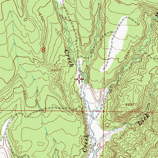 Topographic Map of Tenny Creek, UT