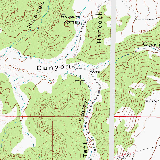 Topographic Map of Tent Hollow, UT