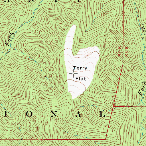 Topographic Map of Terry Flat, UT
