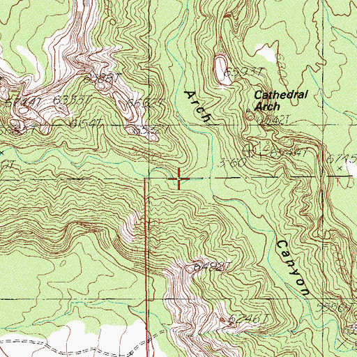 Topographic Map of Texas Canyon, UT