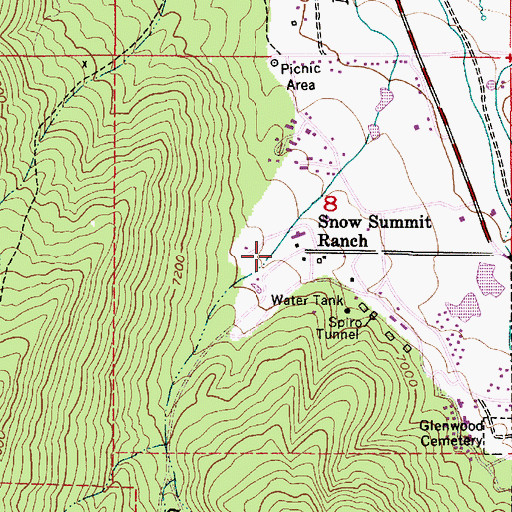 Topographic Map of Thaynes Canyon, UT