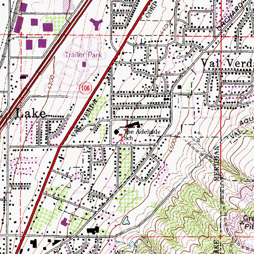 Topographic Map of The Adelaide School, UT