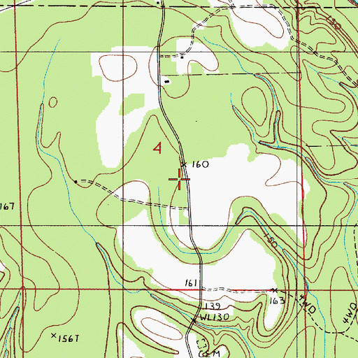 Topographic Map of Pernell School (historical), AL