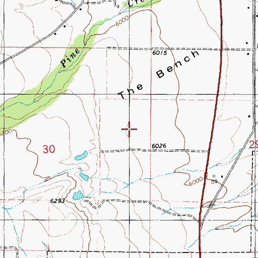 Topographic Map of The Bench, UT