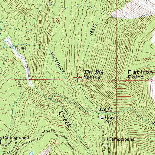 Topographic Map of The Big Spring, UT