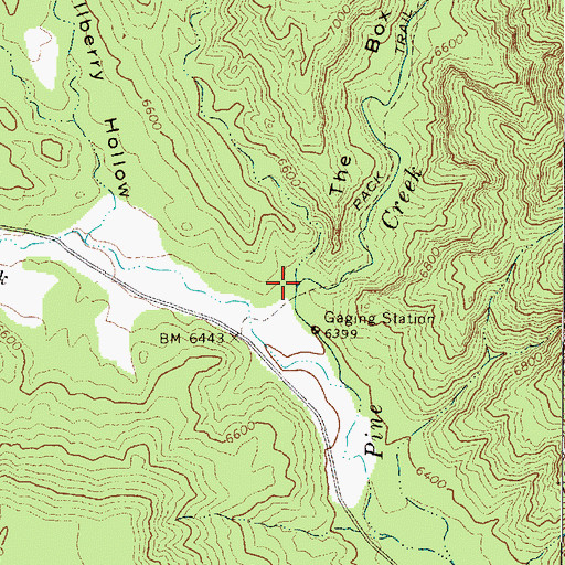 Topographic Map of The Box, UT