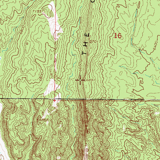 Topographic Map of The Cockscomb, UT