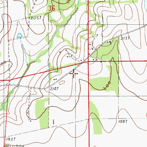 Topographic Map of Pine Grove Church, AL