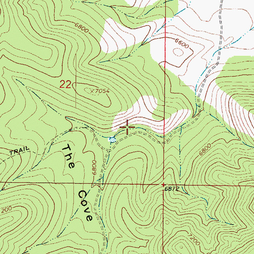 Topographic Map of The Cove, UT