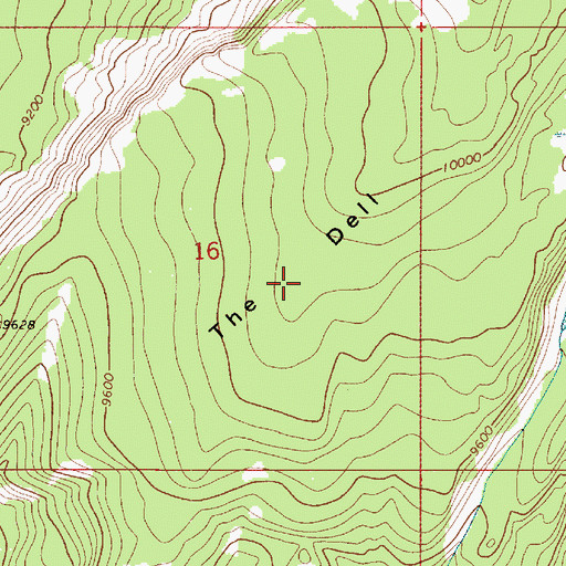Topographic Map of The Deli Dell, UT