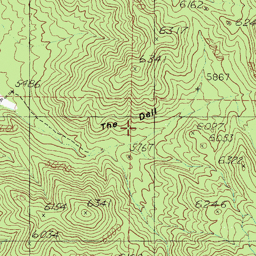 Topographic Map of The Dell, UT