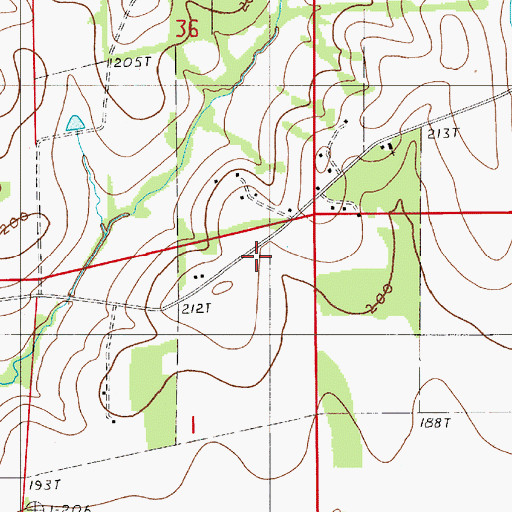 Topographic Map of Pine Grove School (historical), AL