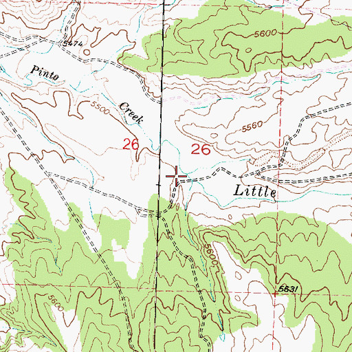 Topographic Map of The Dry Wash, UT