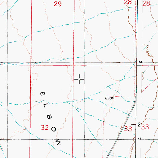 Topographic Map of The Elbow, UT