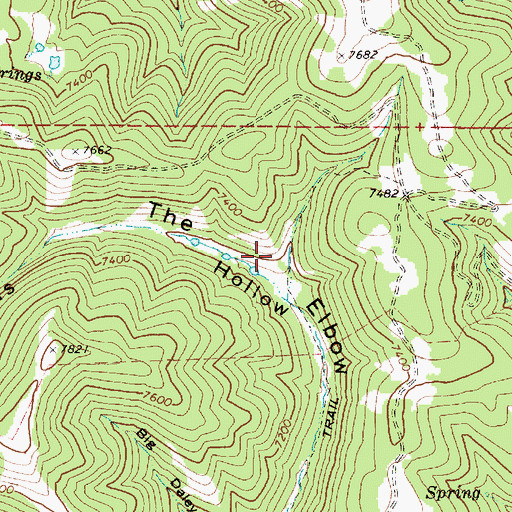 Topographic Map of The Elbow, UT