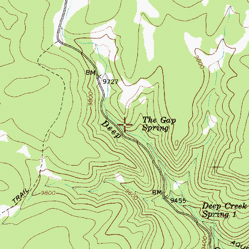 Topographic Map of The Gap Spring, UT