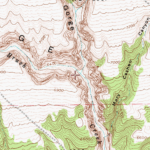 Topographic Map of The Gorge, UT