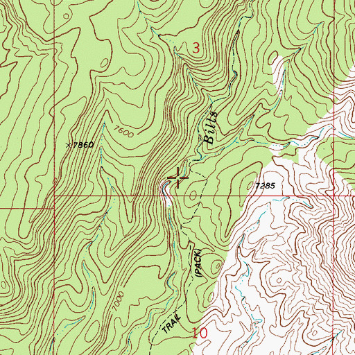 Topographic Map of The Hole, UT
