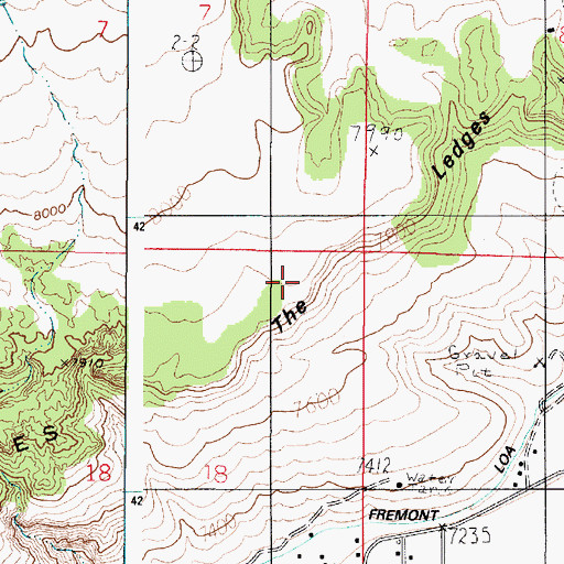 Topographic Map of The Ledges, UT